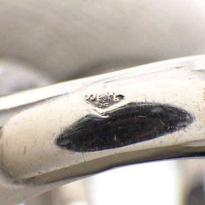 クリスチャンディオール Christian Dior リング 亀 タートル モチーフ オーバル カボションカット アクアマリン 1ポイント ダイヤモンド K18WG 10号 / #50 【中古】