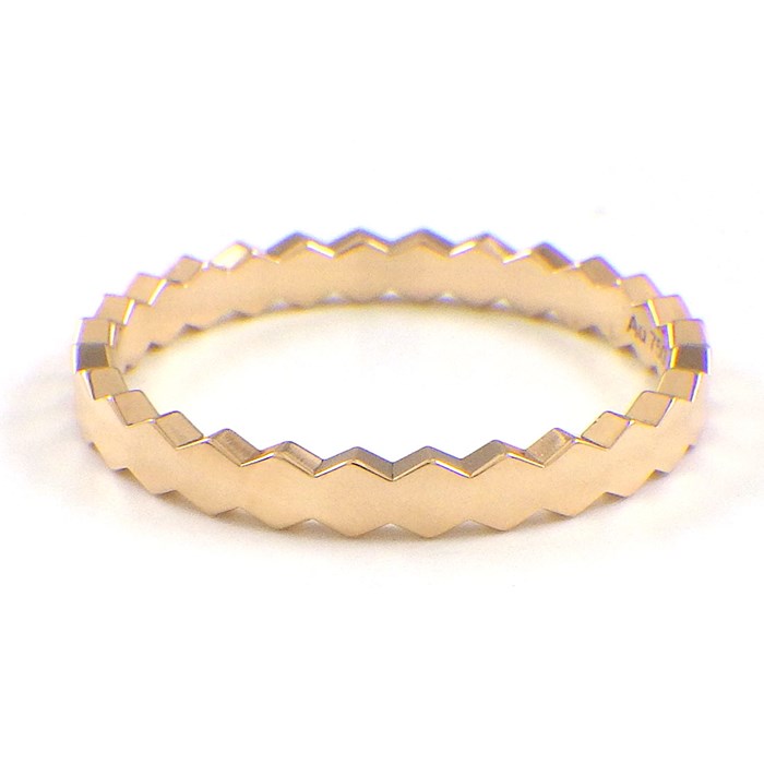 ショーメ Chaumet リング ビー マイ ラブ ハニカム 081931 蜂 ミツバチ 蜂の巣 K18PG 13.5号 / #54 【中古】