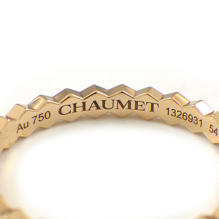 ショーメ Chaumet リング ビー マイ ラブ ハニカム 081931 蜂 ミツバチ 蜂の巣 K18PG 13.5号 / #54 【中古】
