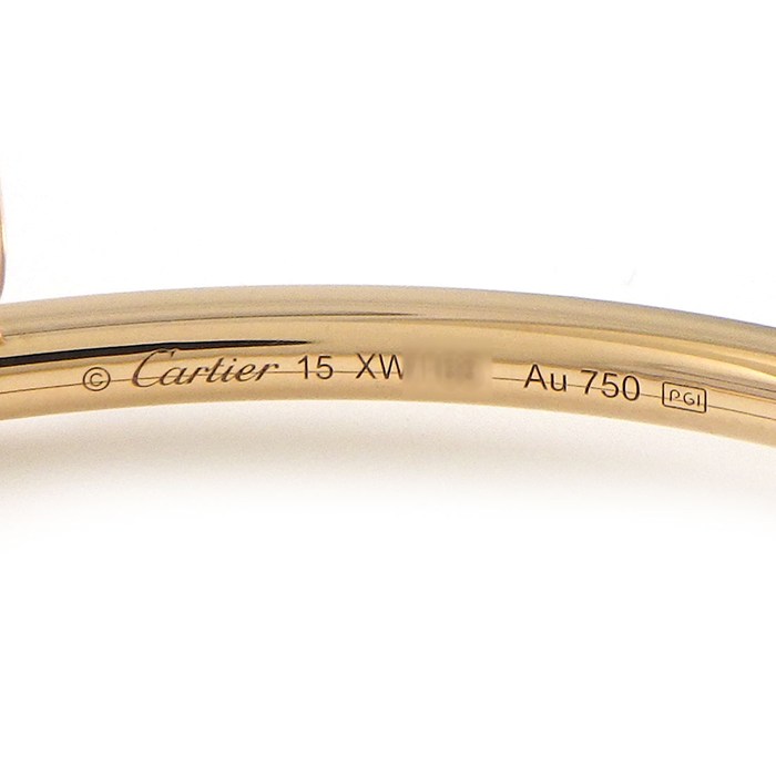 カルティエ Cartier バングル ジュストアンクル SM B6062515 釘モチーフ K18PG / #15 【中古】