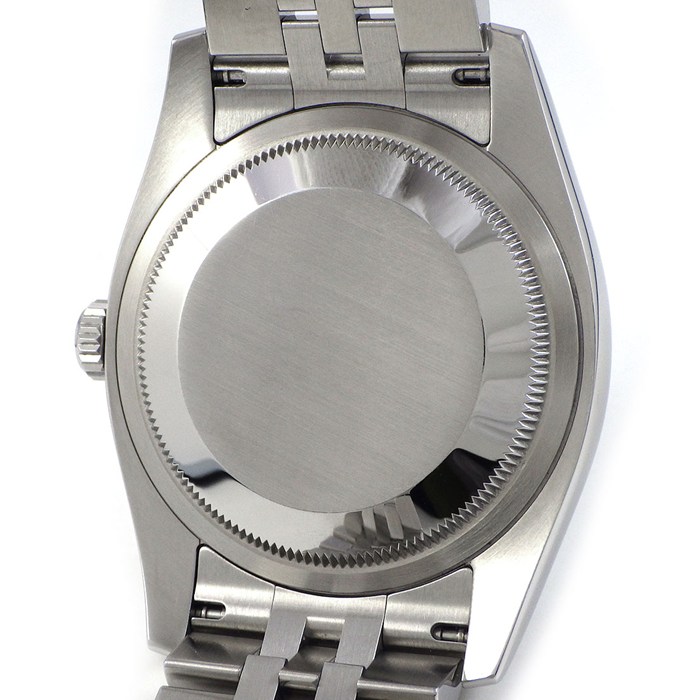 ロレックス Rolex 腕時計 デイトジャスト 116234 ランダムシリアル ルーレット刻印 ホワイト文字盤 ローマンインデックス デイト K18WG SS 自動巻き 【中古】
