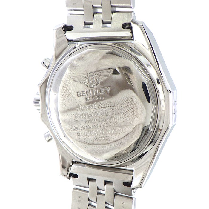 ブライトリング Breitling 腕時計 ベントレーGT A362B24SP/A13362 ブラック文字盤 黒 クロノグラフ タキメーター 夜光インデックス スモールセコンド 太陽コンパス 夜光針 SS 自動巻き 【箱・保付き】 【中古】