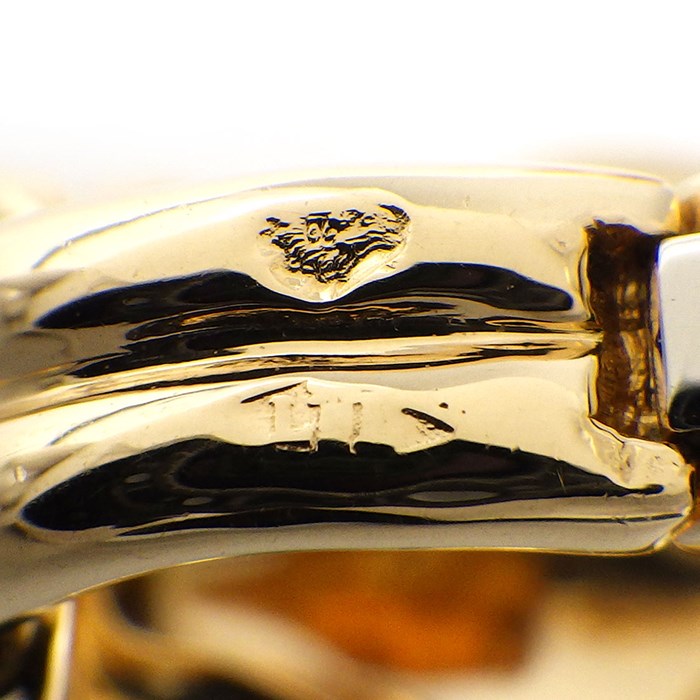 【カルティエ Cartier】イヤリング クリップ パンテール ドゥ カルティエ B8044700 パンサー モチーフ 10ポイント ダイヤモンド 0.02ct 4ポイント ツァボライト グリーン ガーネット 2ポイント オニキス K18YG ブラック ラッカー