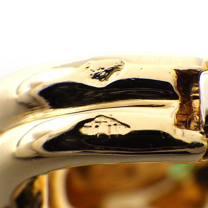 【カルティエ Cartier】イヤリング クリップ パンテール ドゥ カルティエ B8044700 パンサー モチーフ 10ポイント ダイヤモンド 0.02ct 4ポイント ツァボライト グリーン ガーネット 2ポイント オニキス K18YG ブラック ラッカー