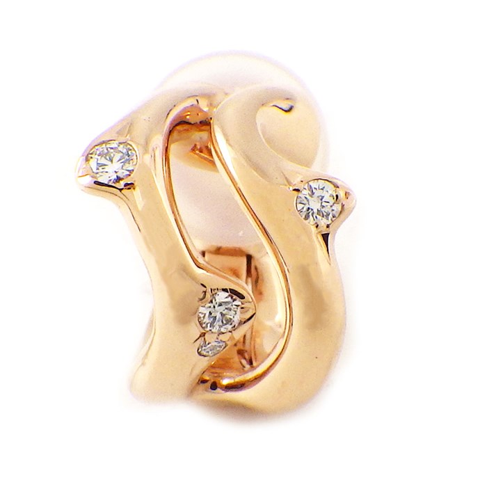 クリスチャンディオール Christian Dior イヤリング ボワ ドゥ ローズ JBDR95062 ダイヤモンド K18PG ※片方のみ 【箱・保付き】 【中古】