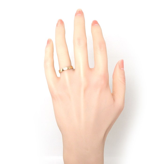 カルティエ Cartier リング ラブ スモールモデル SM B4085256 K18PG 15.5号 / #56 【中古】