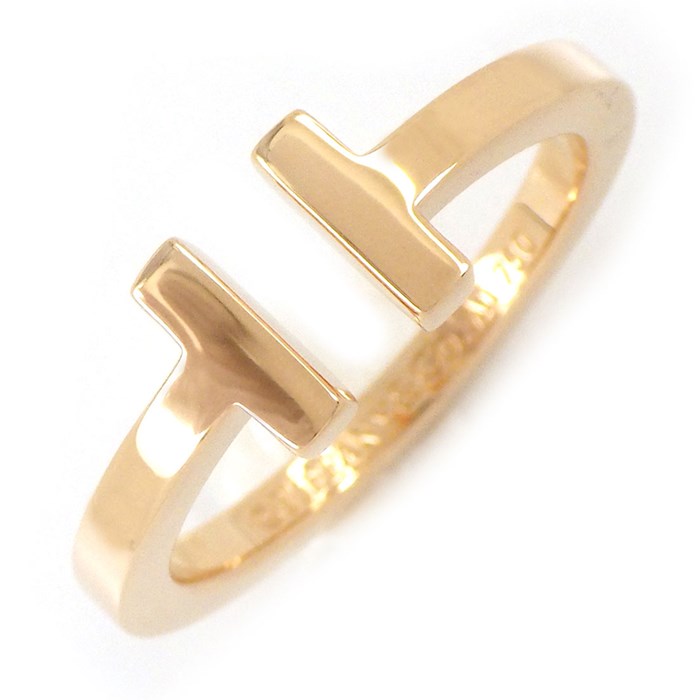 ティファニー Tiffany & Co. リング T スクエア 60147409 K18PG 21号 【中古】