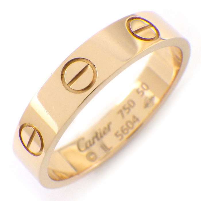 カルティエ Cartier リング ラブ スモールモデル SM B4085250 K18PG 10号 / #50 【中古】