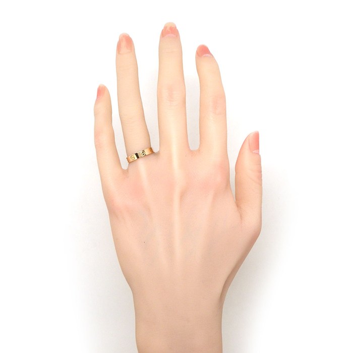 カルティエ Cartier リング ラブ スモールモデル SM B4085250 K18PG 10号 / #50 【中古】