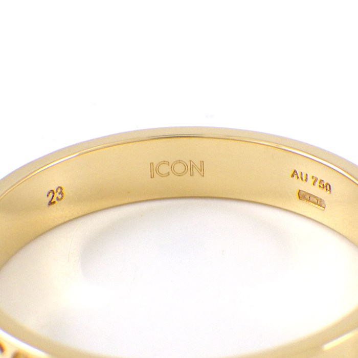 グッチ GUCCI リング アイコン 660070 J8500 8000 インターロッキングG GGロゴ K18YG 22号 / #23 【中古】