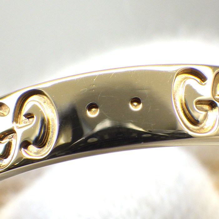 グッチ GUCCI リング アイコン 660070 J8500 8000 インターロッキングG GGロゴ K18YG 22号 / #23 【中古】