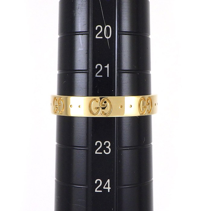 グッチ GUCCI リング アイコン 660070 J8500 8000 インターロッキングG GGロゴ K18YG 22号 / #23 【中古】