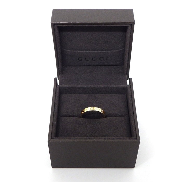 グッチ GUCCI リング アイコン 660070 J8500 8000 インターロッキングG GGロゴ K18YG 22号 / #23 【中古】