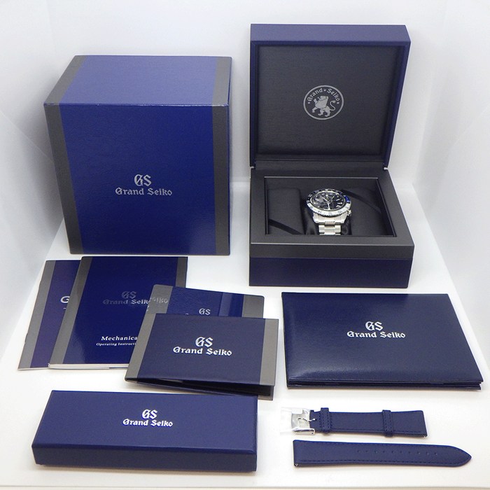 グランドセイコー Grand Seiko 腕時計 スポーツコレクション メカニカルハイビート SBGJ237/9S86-00K0 ミッドナイトブルー文字盤 デイト 回転ベゼル GMT 夜光針/インデックス SS 自動巻き 【箱・保付き】 【中古】