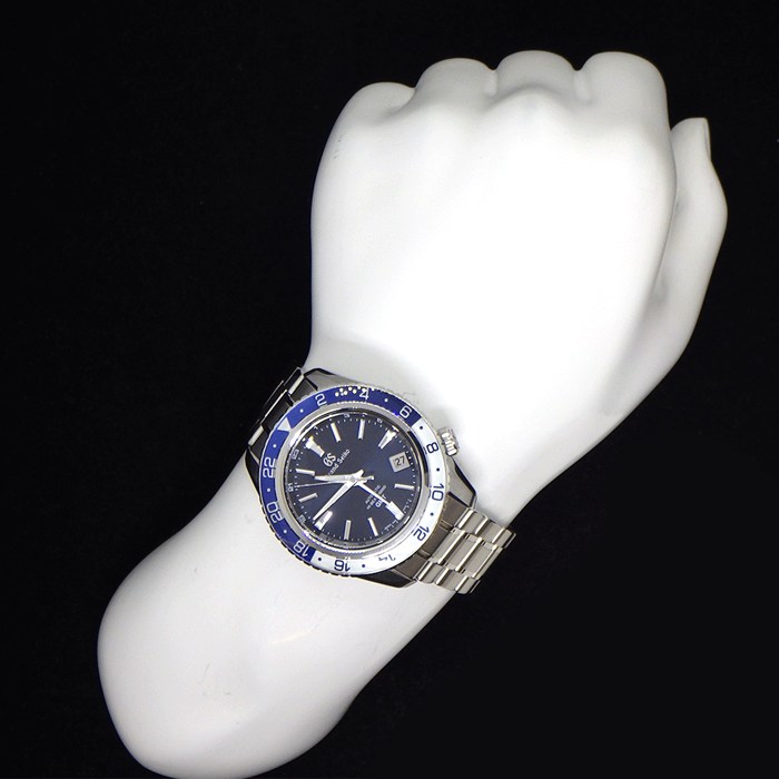 グランドセイコー Grand Seiko 腕時計 スポーツコレクション メカニカルハイビート SBGJ237/9S86-00K0 ミッドナイトブルー文字盤 デイト 回転ベゼル GMT 夜光針/インデックス SS 自動巻き 【箱・保付き】 【中古】