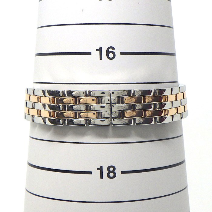 カルティエ Cartier 腕時計 パンテールSM W3PN0006 ダイヤベゼル スクエア ホワイト文字盤 ローマンインデックス K18PG SS クオーツアナログ 【箱・保付き】 【中古】