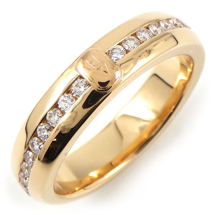 ハリーウィンストン HARRY WINSTON リング HWロゴ WBDRRDLGHWL フルサークル エタニティ 38ポイント ダイヤモンド K18PG 16号 【中古】