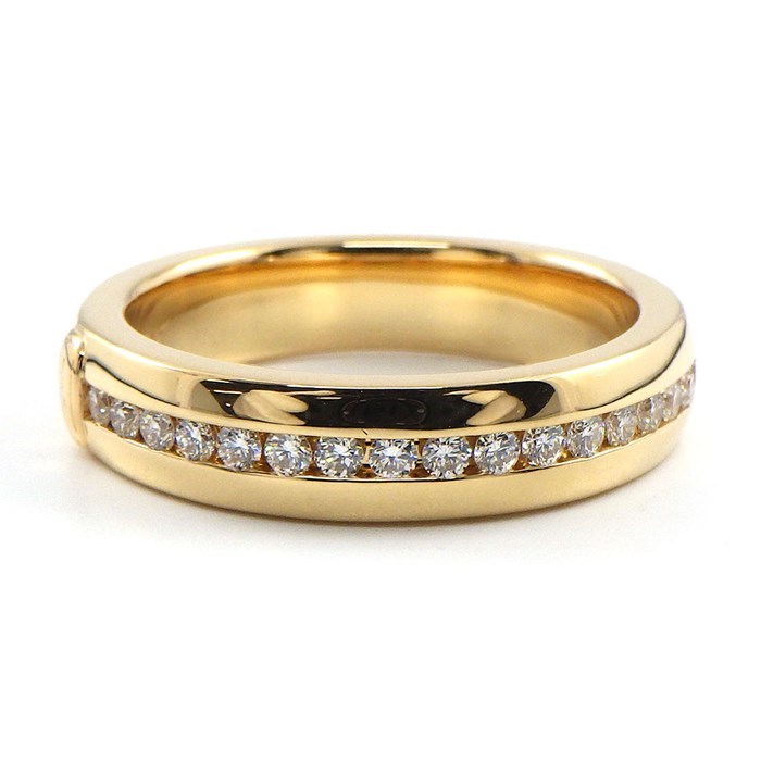 ハリーウィンストン HARRY WINSTON リング HWロゴ WBDRRDLGHWL フルサークル エタニティ 38ポイント ダイヤモンド K18PG 16号 【中古】