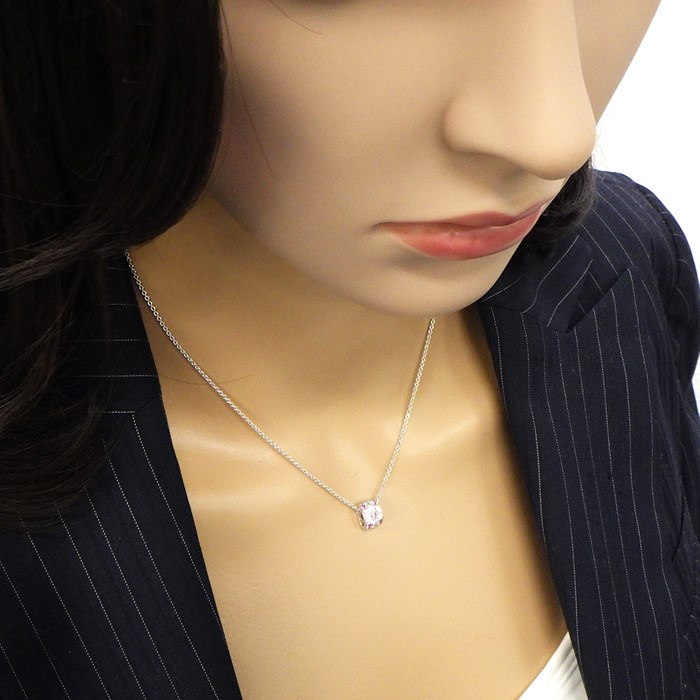 【ミキモト MIKIMOTO】ネックレス ピンクサファイア 0.30ct ダイヤモンド 0.45ct K18YG K18WG 