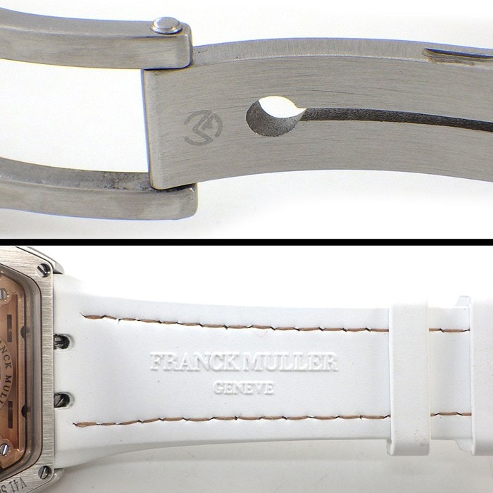 フランクミュラー FRANCK MULLER 腕時計 ヴァンガード 7デイズ パワーリザーブ スケルトン V41S6SQTMVTHDSTGAC5N トノー ダイヤ/スケルトン文字盤 ホワイト クロコダイルレザーベルト SS K18PG 手巻き 【中古】