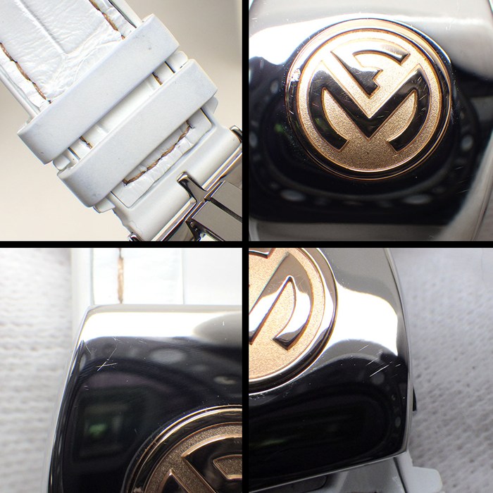 フランクミュラー FRANCK MULLER 腕時計 ヴァンガード 7デイズ パワーリザーブ スケルトン V41S6SQTMVTHDSTGAC5N トノー ダイヤ/スケルトン文字盤 ホワイト クロコダイルレザーベルト SS K18PG 手巻き 【中古】