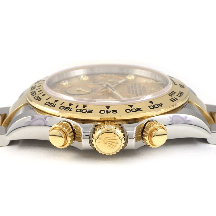 ロレックス Rolex 腕時計 コスモグラフ デイトナ 116503G 8ポイント ダイヤインデックス シャンパンゴールド文字盤 ルーレット刻印 クロノグラフ タキメーター スモールセコンド K18YG SS 自動巻き 【箱・保付き】 【中古】