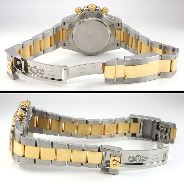 ロレックス Rolex 腕時計 コスモグラフ デイトナ 116503G 8ポイント ダイヤインデックス シャンパンゴールド文字盤 ルーレット刻印 クロノグラフ タキメーター スモールセコンド K18YG SS 自動巻き 【箱・保付き】 【中古】