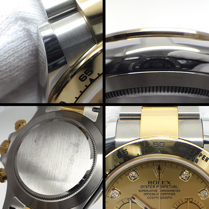 ロレックス Rolex 腕時計 コスモグラフ デイトナ 116503G 8ポイント ダイヤインデックス シャンパンゴールド文字盤 ルーレット刻印 クロノグラフ タキメーター スモールセコンド K18YG SS 自動巻き 【箱・保付き】 【中古】