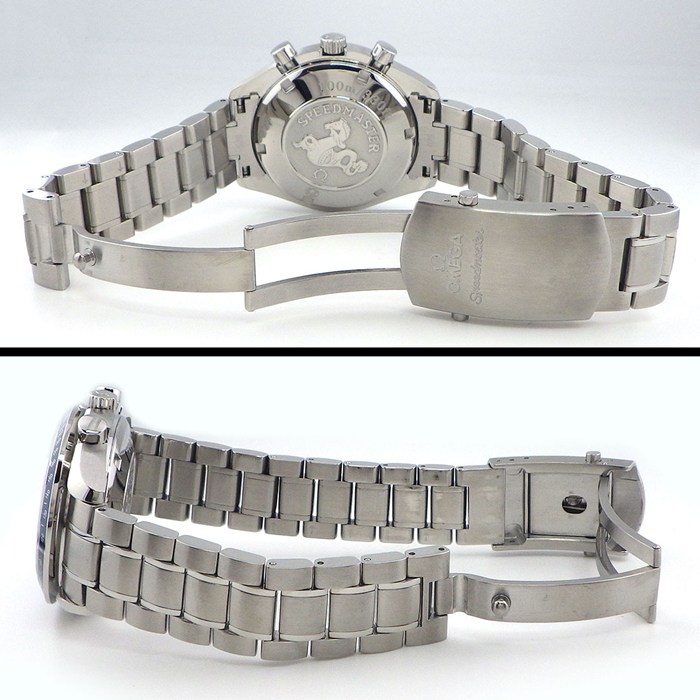 オメガ OMEGA 腕時計 スピードマスター 3212.80.00 ブルー文字盤 デイト クロノグラフ タキメーター スモールセコンド 夜光針 SS 自動巻き 【中古】