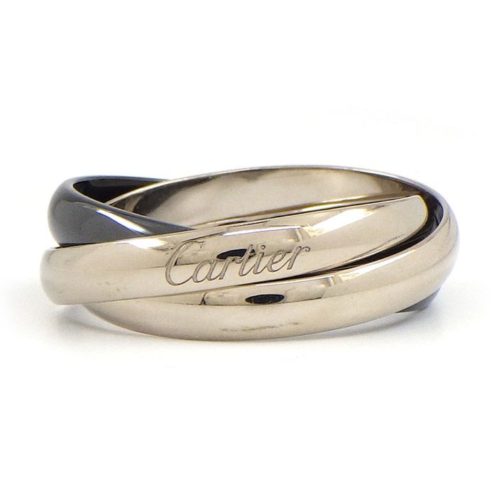 カルティエ Cartier】リング トリニティ クラシック K18WG ブラック