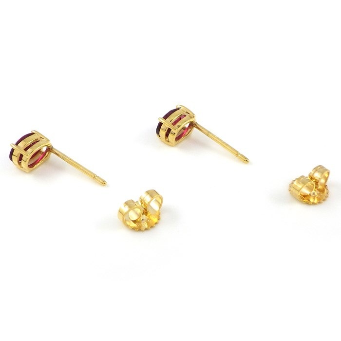 ティファニー Tiffany & Co. ピアス オーバルカット ルビー 0.80ct/0.80ct K18YG 【中古】