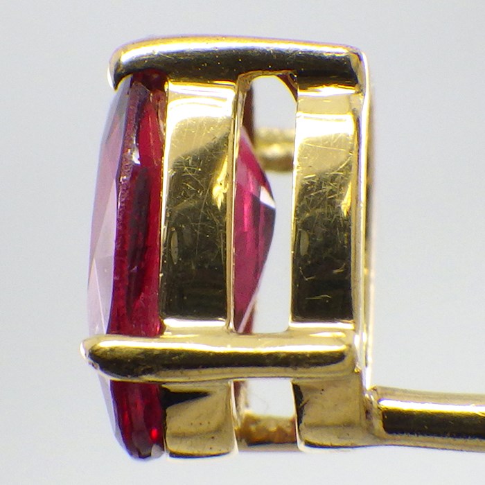 ティファニー Tiffany & Co. ピアス オーバルカット ルビー 0.80ct/0.80ct K18YG 【中古】