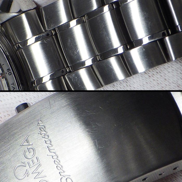 オメガ OMEGA 腕時計 スピードマスター シューマッハ レジェンドコレクション 3506.31.00 カレンダー クロノグラフ タキメーター スモールセコンド クロノメーター ホワイト 文字盤 SS 自動巻き 【箱・保付き】 【中古】