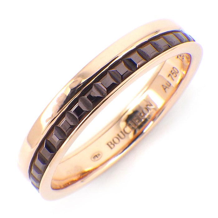 ブシュロン BOUCHERON リング キャトル クラシック ハーフ JAL00175 K18PG ブラウン PVD 14.5号 / #55 【中古】