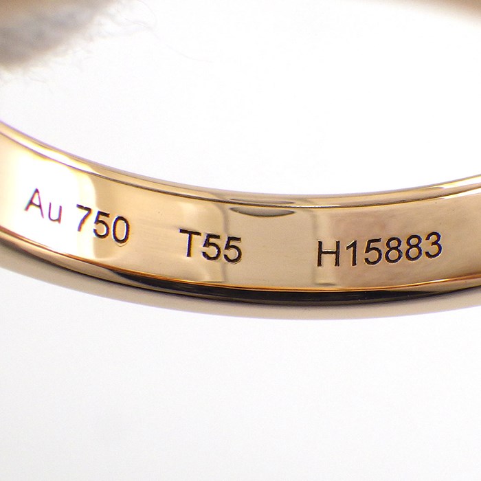 ブシュロン BOUCHERON リング キャトル クラシック ハーフ JAL00175 K18PG ブラウン PVD 14.5号 / #55 【中古】