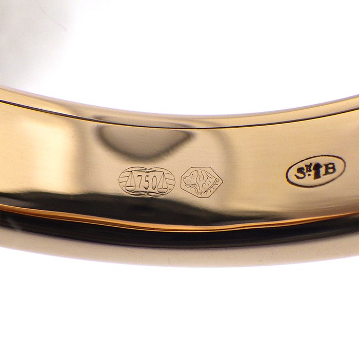 ブシュロン BOUCHERON リング キャトル クラシック ハーフ JAL00175 K18PG ブラウン PVD 14.5号 / #55 【中古】