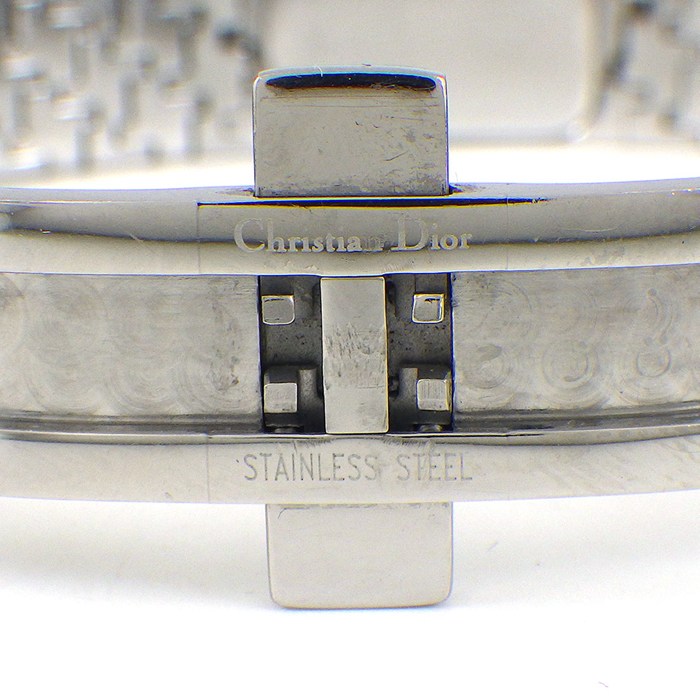 クリスチャンディオール Christian Dior 腕時計 ディオリフィック D96-100 スクエア ブラック文字盤 SS クオーツアナログ 【中古】
