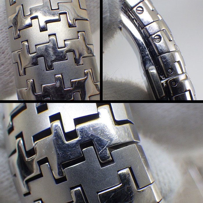 クリスチャンディオール Christian Dior 腕時計 ディオリフィック D96-100 スクエア ブラック文字盤 SS クオーツアナログ 【中古】