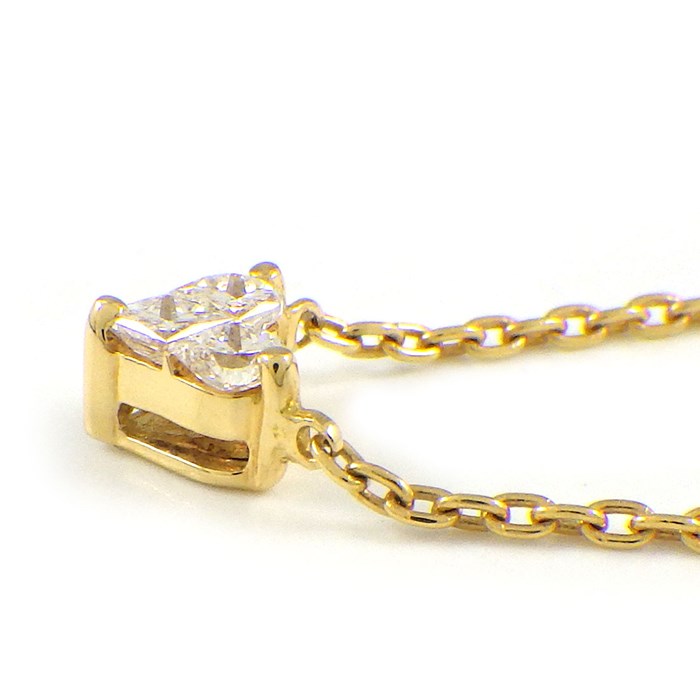 スタージュエリー STAR JEWELRY ネックレス ミステリアス ハート ダイヤモンド 計0.1ct K18YG 【中古】