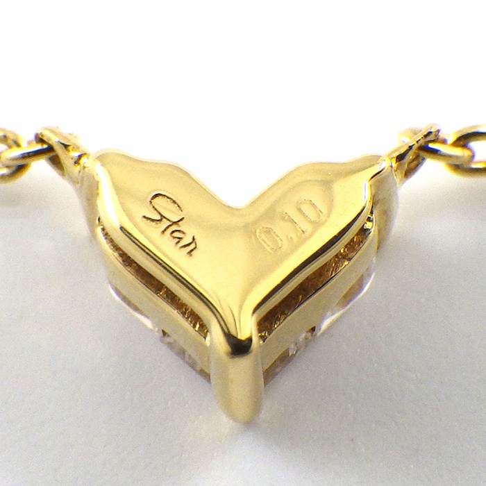 スタージュエリー STAR JEWELRY ネックレス ミステリアス ハート ダイヤモンド 計0.1ct K18YG 【中古】