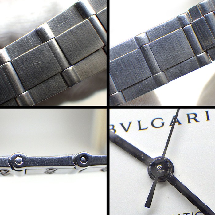 ブルガリ BVLGARI 腕時計 ディアゴノ LCV29S/LCV29WSSD ホワイト文字盤 デイト SS 自動巻き 【箱・保付き】 【中古】
