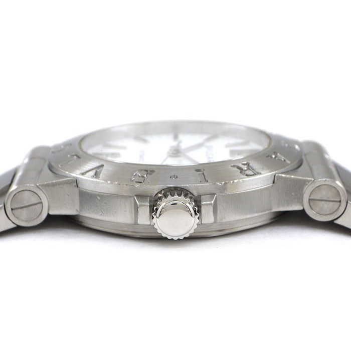 ブルガリ BVLGARI 腕時計 ディアゴノ LCV29S/LCV29WSSD ホワイト文字盤 デイト SS 自動巻き 【箱・保付き】 【中古】