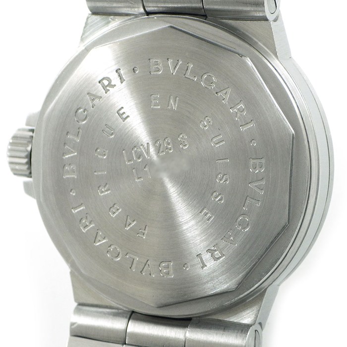 ブルガリ BVLGARI 腕時計 ディアゴノ LCV29S/LCV29WSSD ホワイト文字盤 デイト SS 自動巻き 【箱・保付き】 【中古】