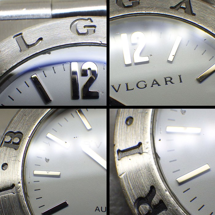 ブルガリ BVLGARI 腕時計 ディアゴノ LCV29S/LCV29WSSD ホワイト文字盤 デイト SS 自動巻き 【箱・保付き】 【中古】