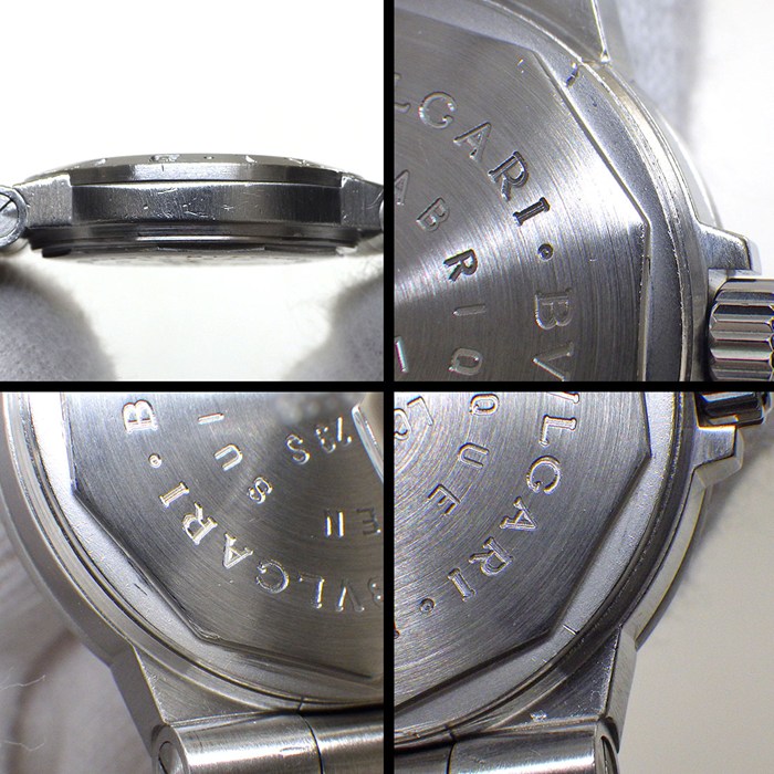 ブルガリ BVLGARI 腕時計 ディアゴノ LCV29S/LCV29WSSD ホワイト文字盤 デイト SS 自動巻き 【箱・保付き】 【中古】