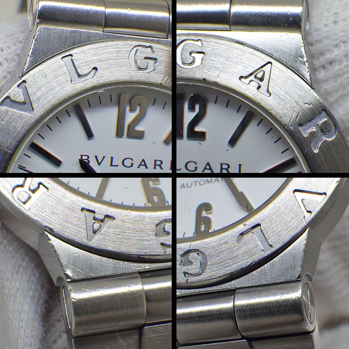 ブルガリ BVLGARI 腕時計 ディアゴノ LCV29S/LCV29WSSD ホワイト文字盤 デイト SS 自動巻き 【箱・保付き】 【中古】