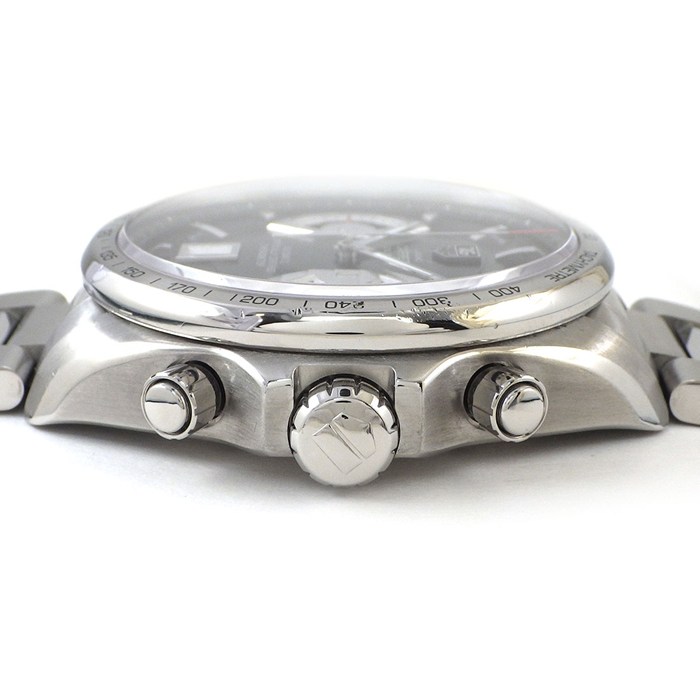 タグ・ホイヤー TAG Heuer 腕時計 グランドカレラ CAV511A.BA0902 ブラック文字盤 デイト クロノグラフ タキメーター スモールセコンド SS 自動巻き 【中古】