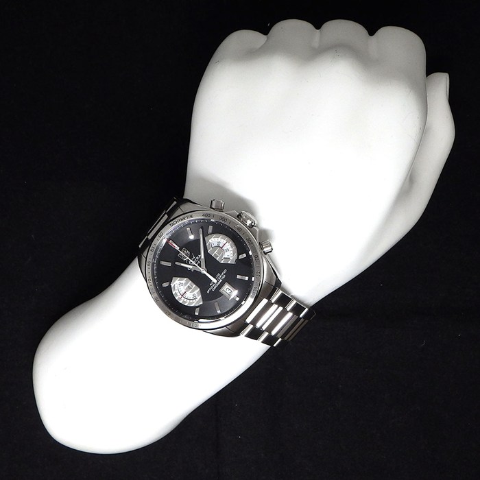 タグ・ホイヤー TAG Heuer 腕時計 グランドカレラ CAV511A.BA0902 ブラック文字盤 デイト クロノグラフ タキメーター スモールセコンド SS 自動巻き 【中古】