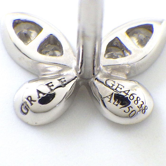 グラフ Graff GRAFF ピアス パヴェ バタフライ プティ スモール RGE1563 ダイヤモンド 計0.08ct K18WG 【中古】