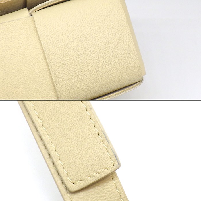 ボッテガ・ヴェネタ BOTTEGA VENETA ショルダーバッグ キャンディ カセット 666688 VMAY1 9776 ポリッジ レザー 【中古】